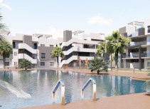 Apartments with parking, swimming pool and entertainment area in El Raso, Guardamar.